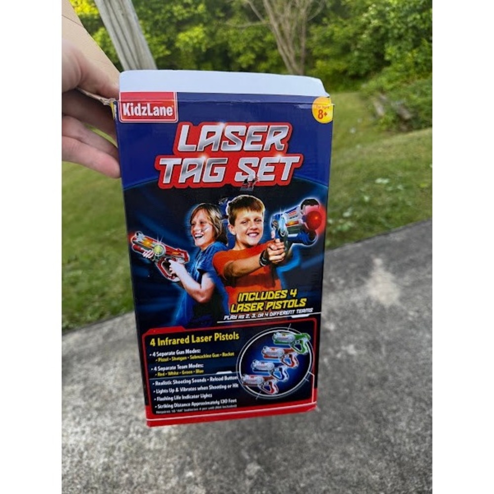 KidzLane Infrared Laser Tag Set 4 Player Pack 4‎ Gun Modes Multi-Color Blasters